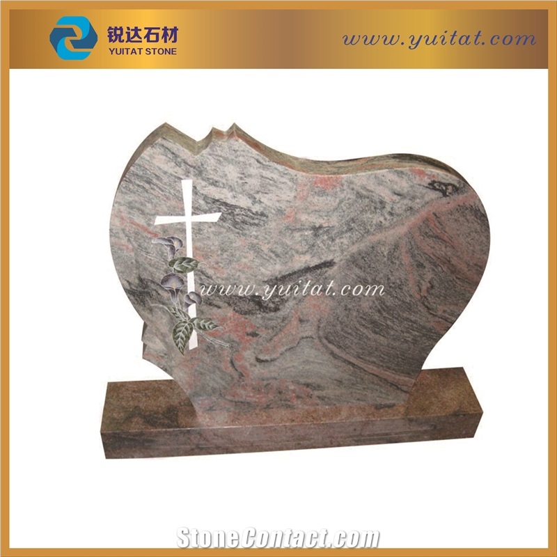 Customized Design Welcomed, American Style Tomsbtone, Fujian Factory Owner Wholesale Pink Granite Tombstone, Tombstone Pink Granite Monument & Tombstone