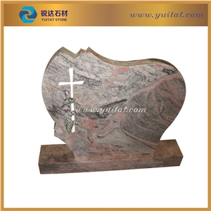 Customized Design Welcomed, American Style Tomsbtone, Fujian Factory Owner Wholesale Pink Granite Tombstone, Tombstone Pink Granite Monument & Tombstone