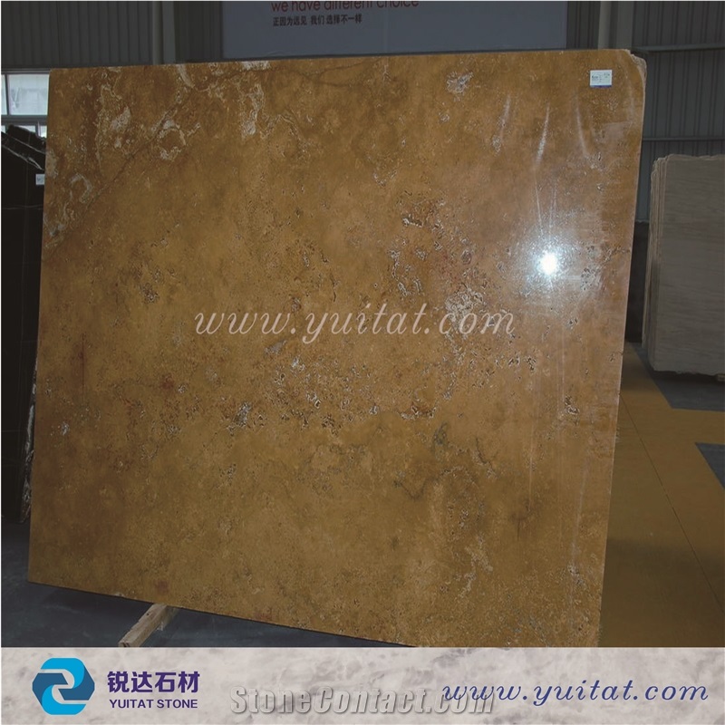 Dark Yellow Imported Marble Slabs, Italy Van Gogh Gold Marble Tiles