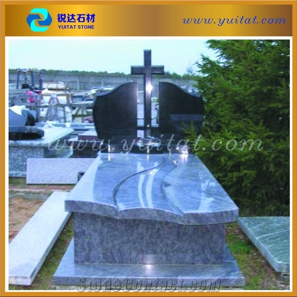 India Imported Bahama Blue Granite Poland European Tombstone