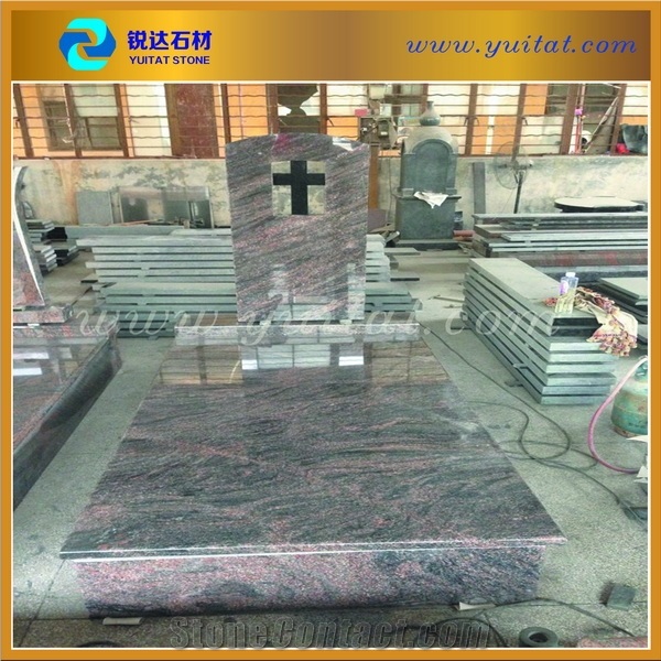Indian Paradiso Granite Tombstone in Various Colors and Style