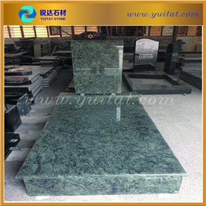 Simple Design Olive Green Granite Tombstone/Monument,Chinese Green Granite Tombstone Design