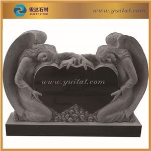 Surface Polished Carved Shape Tombstne, Cheap Tombstone, American Style Tombstone, Grey Tombstone, Black Granite Tombstone,Monument