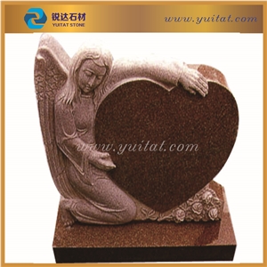Tan Brown Tombstone, American Style Tmbstone, Cheap Tombstone, Surface Polished Tan Brown Granite Tombstone,Monument