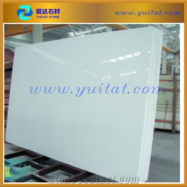 White Crystal Stone, Marmoglass, Glass Panels ,Crystallized Glass Wall Clading
