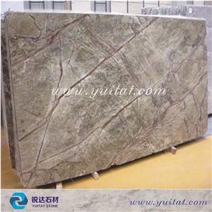Wholesale Price Selling Imported Marble Tiles,India Cut to Size Rainforest Green Marble Tiles & Slab