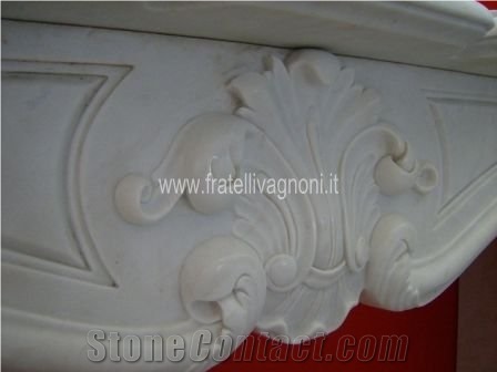 Bianco Carrara Marble Fireplace