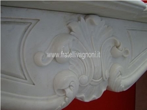 Bianco Carrara Marble Fireplace