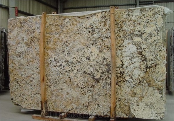 Golden Cremar Slabs & Tiles, Brazil Yellow Granite