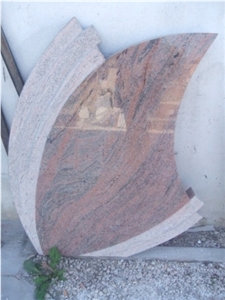 Juparana Vyara Granite Headstone