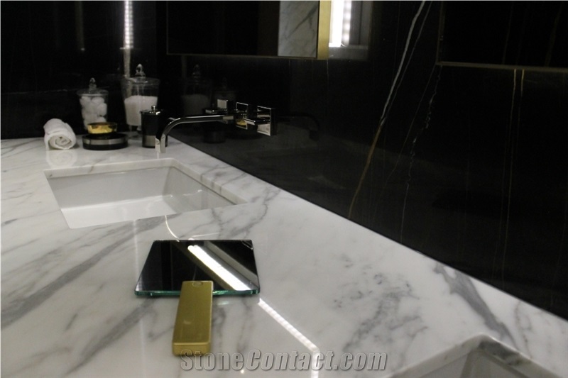 Calacatta Gold Marble Bathroom Top, Vanity Top