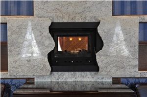 Fireplace Design in River White Granite