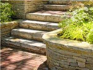 Breccia Vulcano Limestone Exterior Garden Steps
