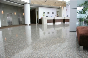 Crema Cabrera Granite Floor Application Project Slabs & Tiles, Spain Beige Granite