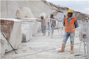 Bai Zhenzhu Beige Marble Blocks