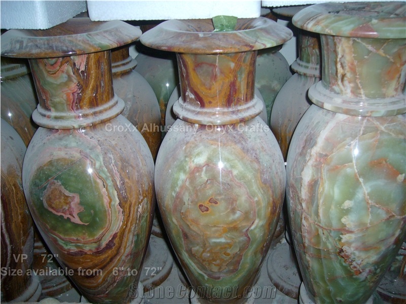 Onyx Flower Vases Multi Green Onyx Vases From Pakistan