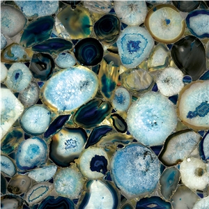 Blue Agate Semi-Precious Stone
