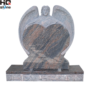 Angel with Heart China Multicolor American Monument, China Multicolor Red Granite Monuments