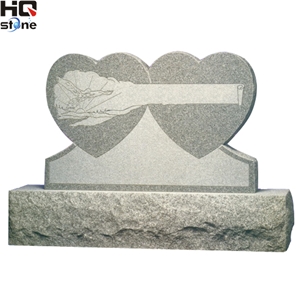 Double Hearts Grey Color Canadian Monument