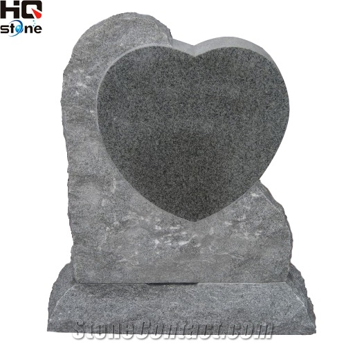 New American Monuemnt Heart Type, Grey Granite Monument & Tombstone