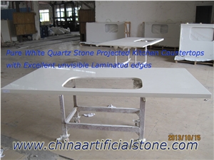 Pure White Quartz Stone Countertops