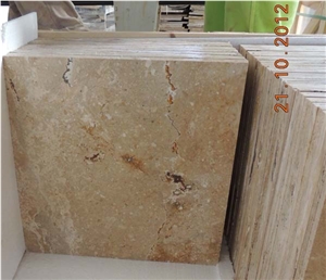 Valencia Scabos Travertine Tiles, Turkey Yellow Travertine