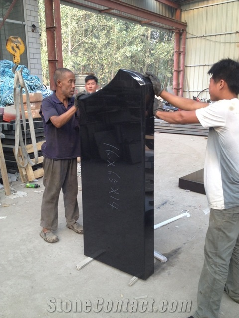 China Shanxi Black Granite Tombstone for Sale with Cheap Price,Absolute Black Granite Monument & Tombstone