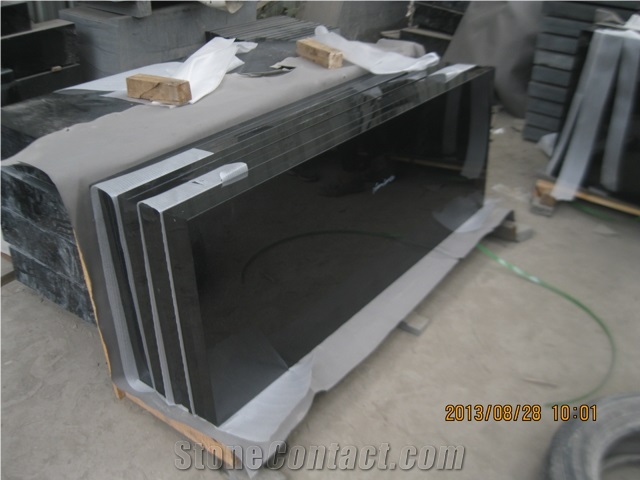 Chinese Black Granite Tombstone Israel Type for Sale, Shanxi China , Absolute Black, Nero Assoluto Monument & Tombstone
