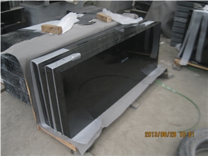 Chinese Black Granite Tombstone Israel Type for Sale, Shanxi China , Absolute Black, Nero Assoluto Monument & Tombstone