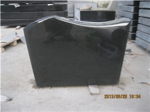 Headstone Shanxi Black Granite Polished to Israel Market,Absolute Black Granite Monument & Tombstone