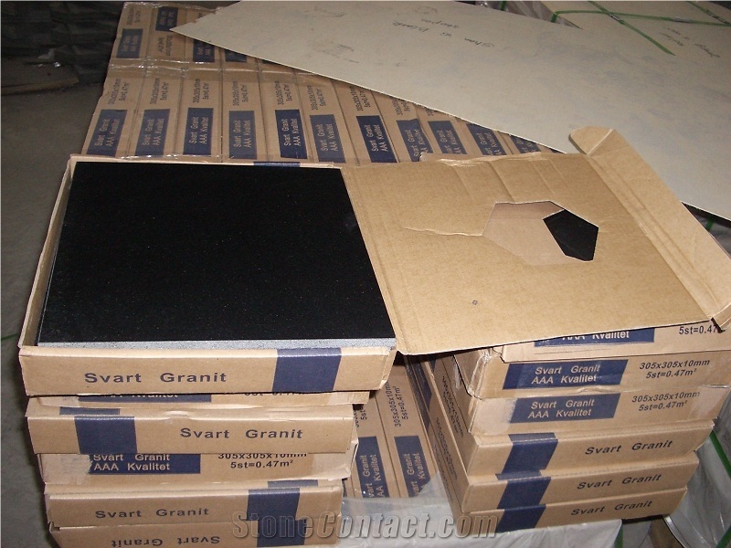 Shanxi Black 305x305x10mm Tiles Wholesale Price,Nero Assoluto, China Black,Hebei Black Granite Slabs & Tiles