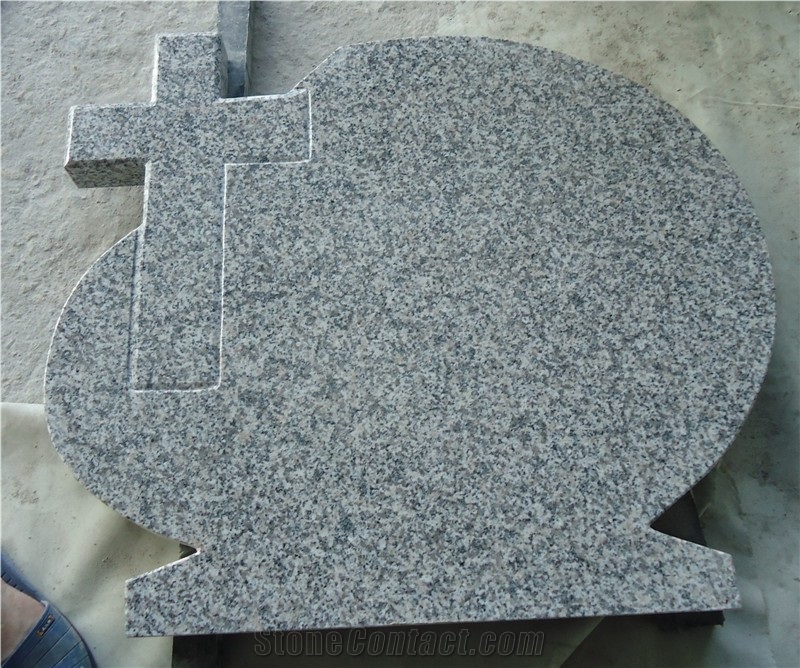G603 Grey Granite Cross Tombstone, Cross Grey Granite Headstones &Gravestone