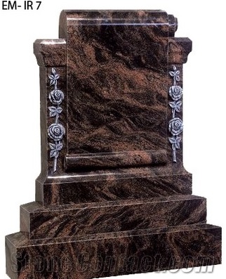 Ireland Style Aurora Granite Monument Cemetery Headstone Price Tombstone Polished Surfaced