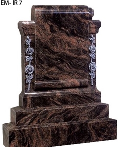 Ireland Style Aurora Granite Monument Cemetery Headstone Price Tombstone Polished Surfaced