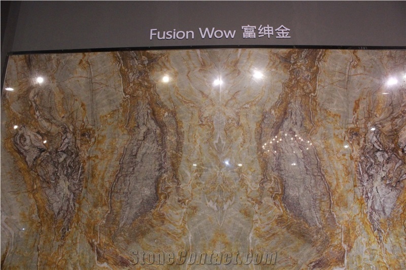 Fusion Wow Granite Slabs, Brazil Yellow Granite