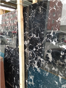 China Factory Silver Dragon Marble Polishing Big Slabs in Stock, Cut to Size Flooring Tiles, Black Marble with White Veins Wall Cladding Projects