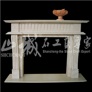 (Marble)Indoor Electric Fireplace Without Remote C, White Marble Fireplace