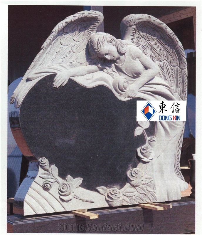 Angel Granite Tombstone