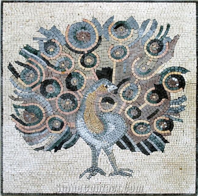 Peacock Mosaic Hand Work