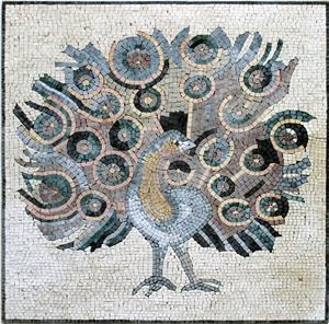 Peacock Mosaic Hand Work
