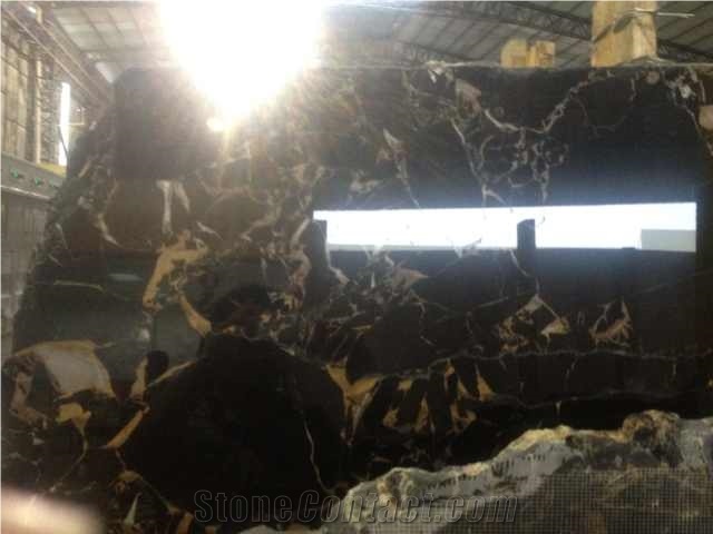 China Portoro Gold Marble Slabs & Tiles, China Black Marble