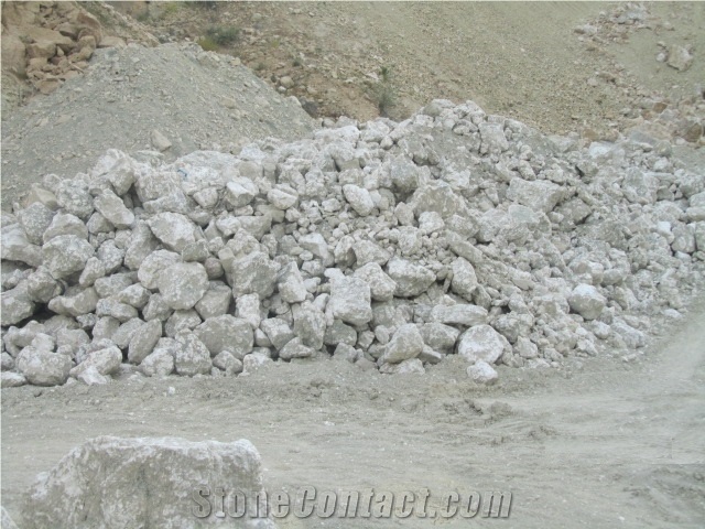 Potted Alabaster Block, Iran White Alabaster