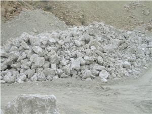Potted Alabaster Block, Iran White Alabaster