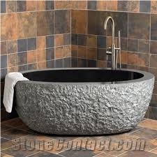 Bathroom Stone Bathtub, G654 Dark Grey Granite Bathtub