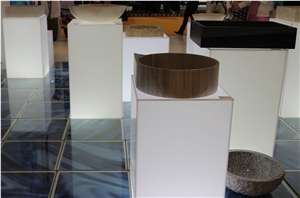 Beige Marble Round Sinks