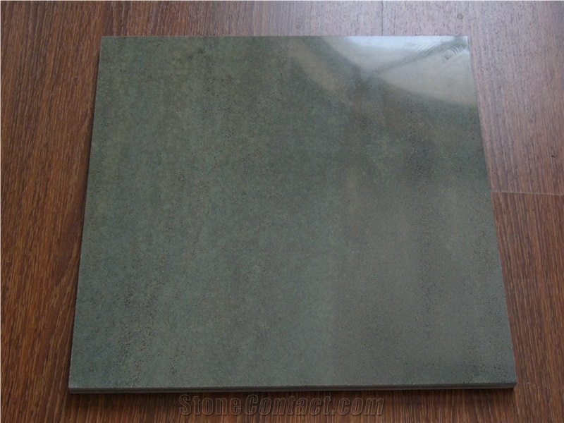 Green Sandstone Slabs & Tiles, China Green Sandstone