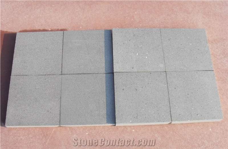 Grey-Green Sandstone Slabs & Tiles, China Grey Sandstone