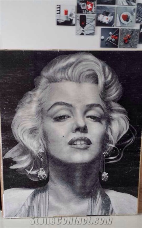 Marble Painting Marilyn Monroe Medallion Art Works