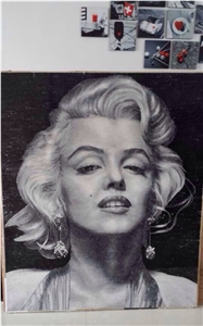 Marble Painting Marilyn Monroe Medallion Art Works