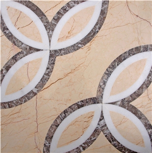 Marble Water Jet Medallion _mwj005